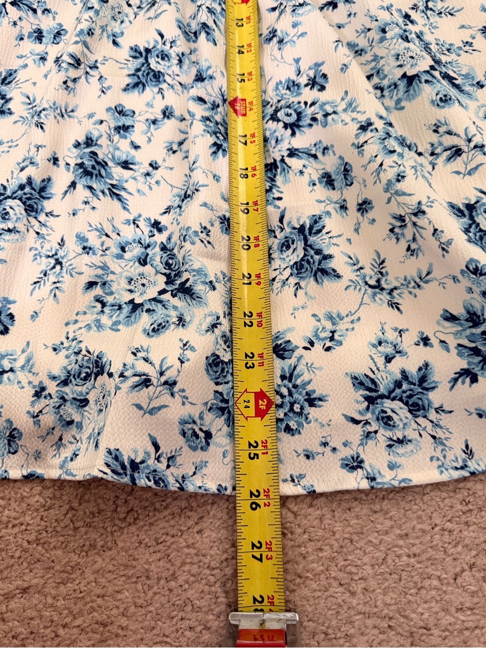 Altar’d State NWT Blue Floral Puff Sleeve Babydoll Mini Dress Medium Cottagecore - Picture 7 of 11